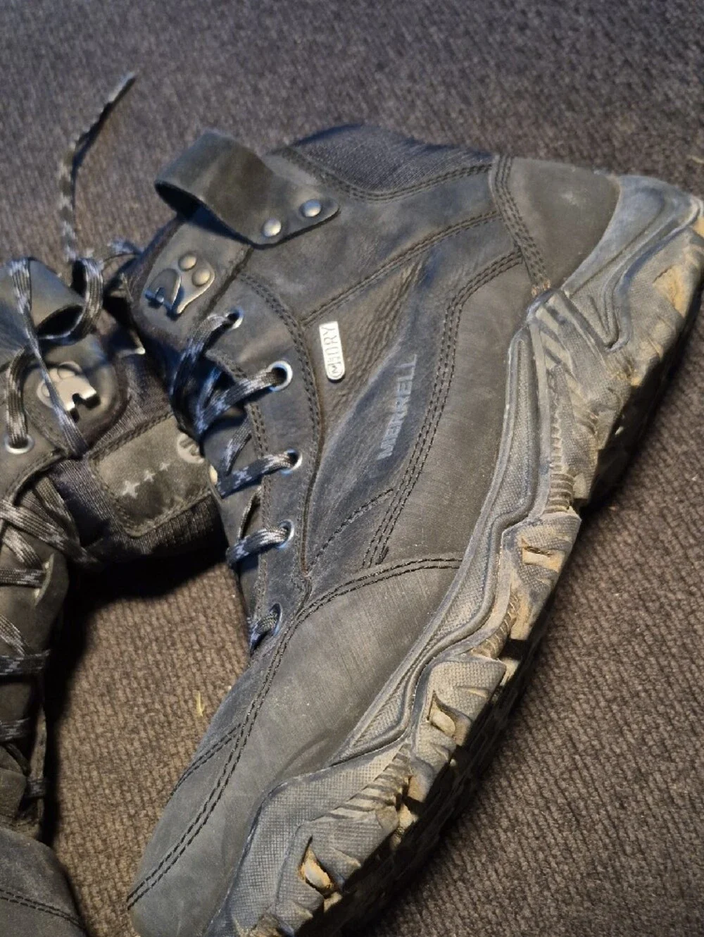 Merrell Men's Black Leather Hiking Boots